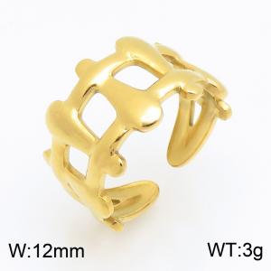 Stainless Steel Gold-plating Ring - KR116227-SP