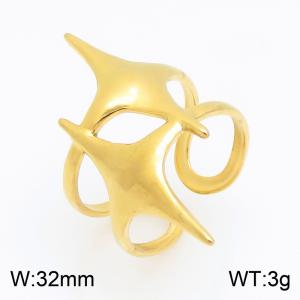 Stainless Steel Gold-plating Ring - KR116231-SP