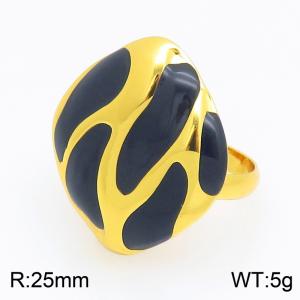 Stainless Steel Gold-plating Ring - KR116249-SP