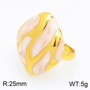 Stainless Steel Gold-plating Ring - KR116250-SP