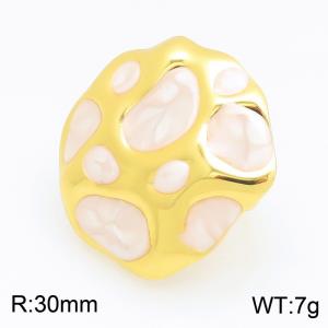 Stainless Steel Gold-plating Ring - KR116253-SP