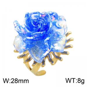 Stainless Steel Gold-plating Ring - KR116299-SP