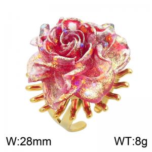 Stainless Steel Gold-plating Ring - KR116300-SP