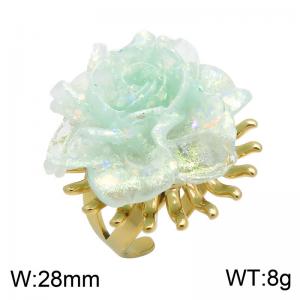 Stainless Steel Gold-plating Ring - KR116301-SP