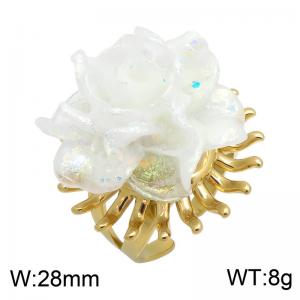 Stainless Steel Gold-plating Ring - KR116303-SP