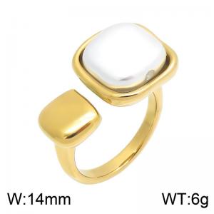 Stainless Steel Gold-plating Ring - KR116307-SP