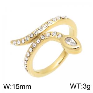 Stainless Steel Gold-plating Ring - KR116308-SP