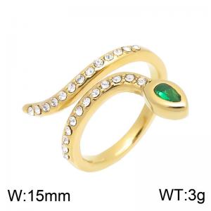Stainless Steel Gold-plating Ring - KR116309-SP