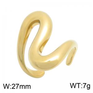 Stainless Steel Gold-plating Ring - KR116310-SP
