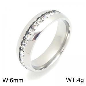 Stainless Steel Stone&Crystal Ring - KR116322-TSC