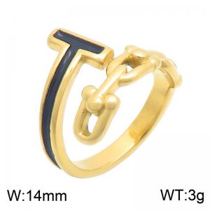 Stainless Steel Gold-plating Ring - KR116399-SP