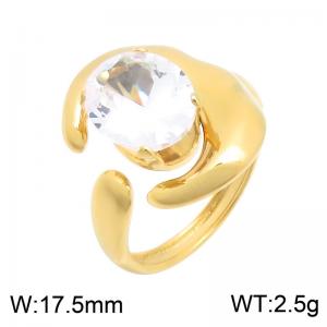 Stainless Steel Gold-plating Ring - KR116404-SP
