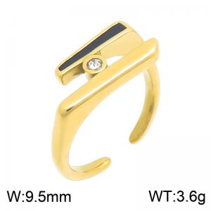 Stainless Steel Gold-plating Ring - KR116407-SP