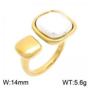 Stainless Steel Gold-plating Ring - KR116408-SP