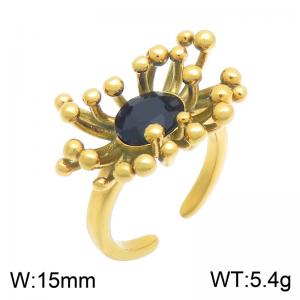 Stainless Steel Gold-plating Ring - KR116411-SP