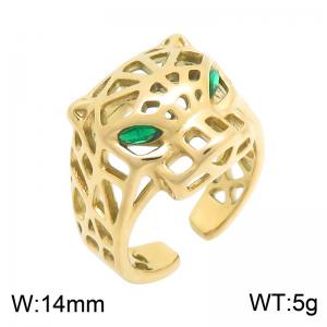 Stainless Steel Gold-plating Ring - KR116414-SP