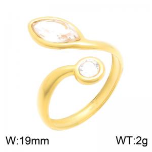 Stainless Steel Gold-plating Ring - KR116436-SP