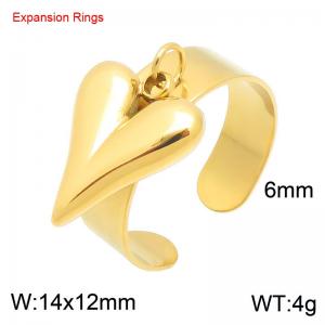 Stainless Steel Gold-plating Ring - KR116482-Z