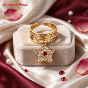 Stainless Steel Stone&Crystal Ring - KR116628-SXSJ
