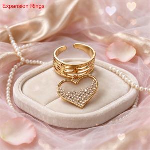 Stainless Steel Stone&Crystal Ring - KR116632-SXSJ