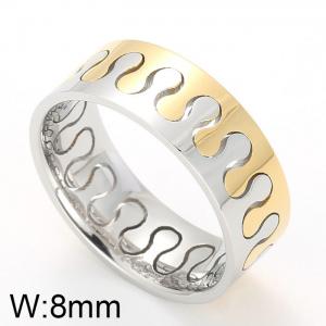 Stainless Steel Gold-Plating Ring - KR11995-K