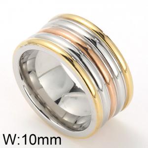 Stainless Steel Gold-plating Ring - KR14858-K