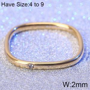 Stainless Steel Stone&Crystal Ring - KR149986-WGCF