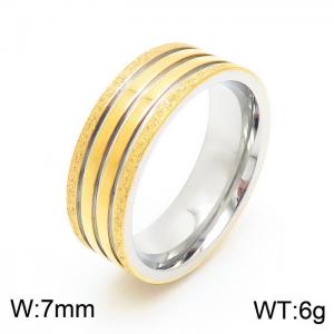 Stainless Steel Gold-plating Ring - KR15717-K