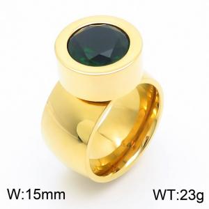 Stainless Steel Gold-plating Ring - KR19055-D