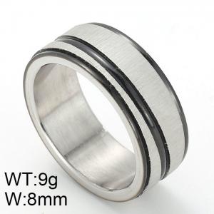 Stainless Steel Black-plating Ring - KR20452-D