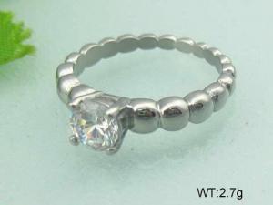 Stainless Steel Stone&Crystal Ring - KR21258-WM