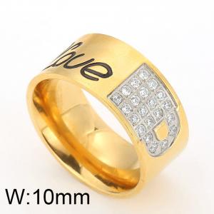 Stainless Steel Gold-plating Ring - KR22018-D