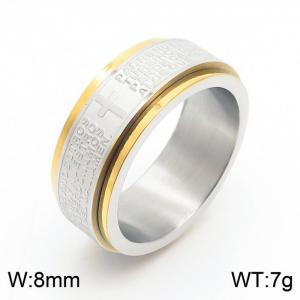 Stainless Steel Gold-plating Ring - KR22047-D