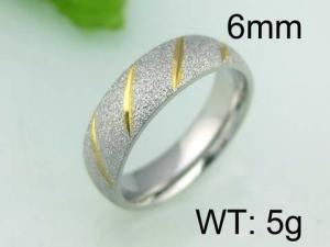 Stainless Steel Gold-plating Ring - KR22799-WM