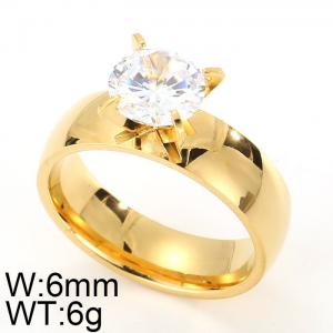 Stainless Steel Gold-plating Ring - KR23334-D