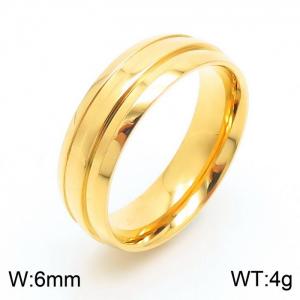 Stainless Steel Gold-plating Ring - KR24183-K