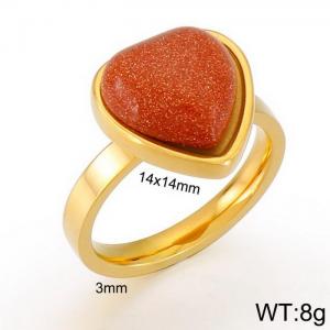 Stainless Steel Stone&Crystal Ring - KR29656-Z