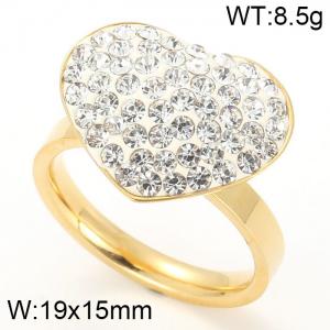 Stainless Steel Gold-plating Ring - KR31028-K