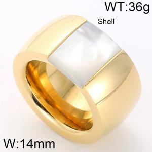 Stainless Steel Stone&Crystal Ring - KR31618-K