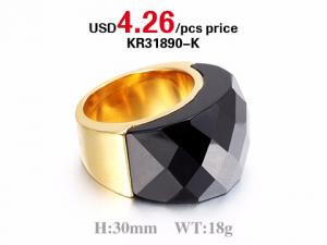 Newest Fashion Gold Plating Ring With Crystal - KR31890-K