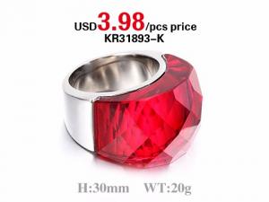 New Arrival Stone Jewelry Ring Stainless Steel Ring For Women - KR31893-K