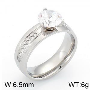 Stainless Steel Stone&Crystal Ring - KR31916-K