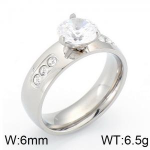 Stainless Steel Stone&Crystal Ring - KR32014-K