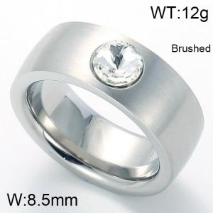 Stainless Steel Stone&Crystal Ring - KR32280-K