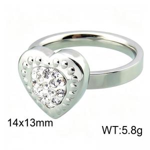 Stainless Steel Stone&Crystal Ring - KR32409-Z