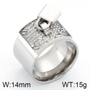 Stainless Steel Stone&Crystal Ring - KR32641-K
