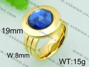 Stainless Steel Stone&Crystal Ring - KR33098-Z