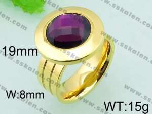 Stainless Steel Stone&Crystal Ring - KR33100-Z