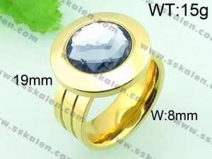 Stainless Steel Stone&Crystal Ring - KR33101-Z