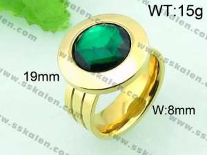 Stainless Steel Stone&Crystal Ring - KR33102-Z